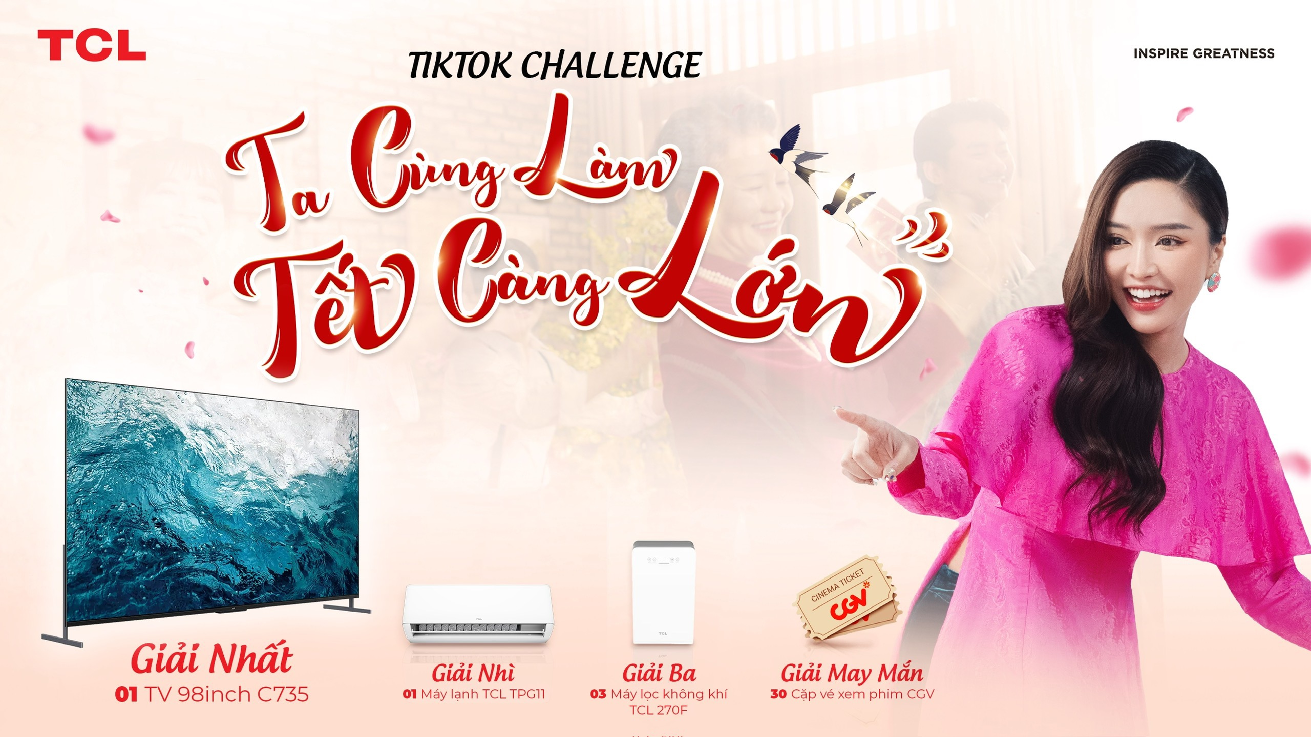 tiktok challenge ta cùng làm tết càng lớn